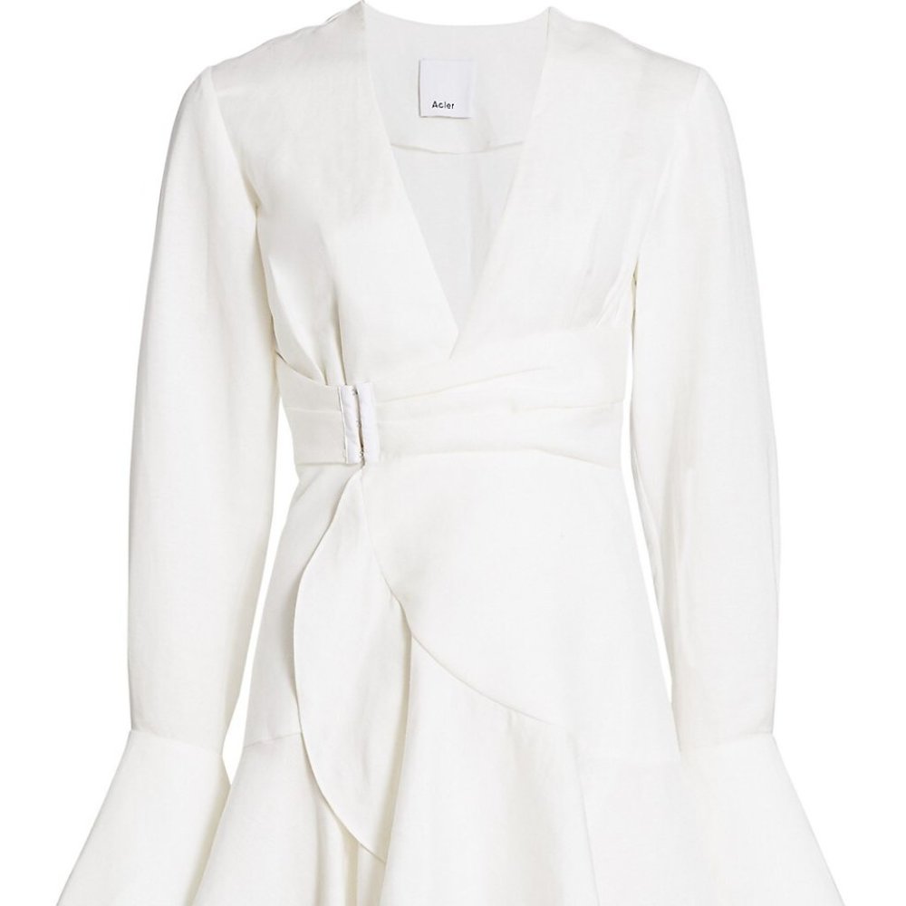 Acler Corsica Wrap Ivory Dress Sz 4